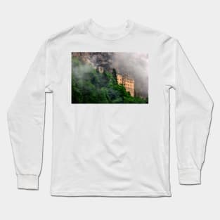 Sumela monastery in the clouds Long Sleeve T-Shirt